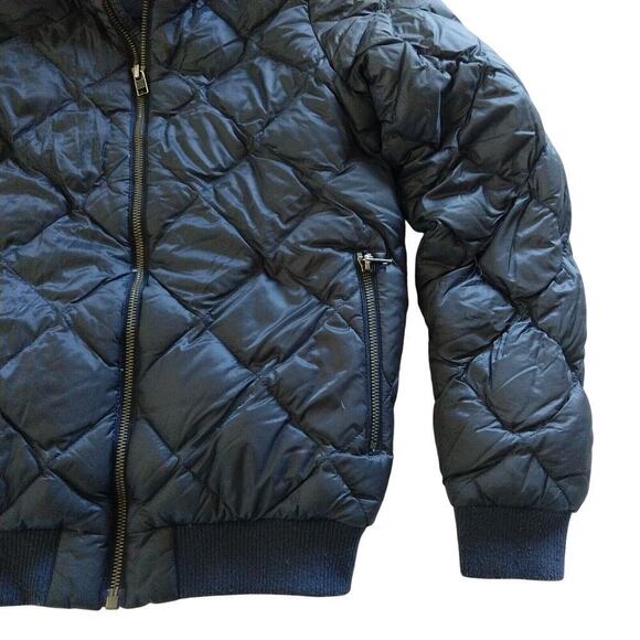 Patagonia Prow Bomber Jacket Size XS Smolder Blue Quilted Down Puffer Women’s - Picture 3 of 9